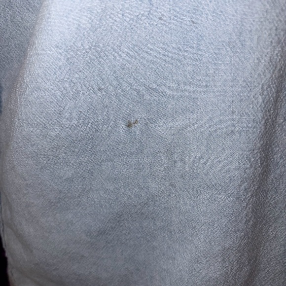 🆕💜 Wrangler Comfort Flex Light Wash Button Down Shirt M Western Denim - Picture 8 of 15